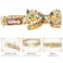 Tunkoo Dog Collar Floral with Elegant Bow Tie Soft Comfy Cotton Adjustable Collar Premium Metal Buckle for Puppy and Cat Small Medium LargeYellow FlowersM