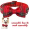 Unique style paws Christmas Dog and Cat Collar with Bow Pet Gift Adjustable Soft and Comfy Bowtie Collars for Small Medium Large Dogs