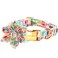 Unique style paws Dog Collar with Flower Adjustable Birthday Dog Collar Flower Pattern Durable Pet Collar for Small Medium Large Dogs