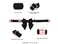 Unique style Unique Style Paws Silk Black Color Adjustable Durable Dog Collar with Bow Wedding Bow Tie for XSmall Puppy and Cats
