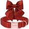 Unique style paws Silk Halloween Dog Collar Adjustable Durable Dog Collar with Bow Holiday Bowtie Collar for XSmall Puppy and Cats