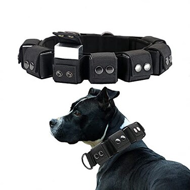 Walktime Tactical Weighted Dog Collar Weights for Training Exercise Free Weights Small Medium Large Dogs
