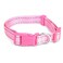 Weebo Pets Adjustable Nylon Dog Collar with HiVisibility Reflective Thread Pink Small