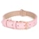 WHIPPY Leather Dog Collar for Small Medium Large Dog Adjustable Soft Breathable Leather Padded Puppy Collar with Alloy Buckle Heavy Duty Waterproof Classic Dog Pet CollarPinkM
