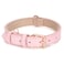 WHIPPY Leather Dog Collar for Small Medium Large Dog Adjustable Soft Breathable Leather Padded Puppy Collar with Alloy Buckle Heavy Duty Waterproof Classic Dog Pet CollarPinkM