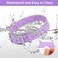 Wisedog Waterproof Dog Collar with Airtag Holder Adjustable Soft Rubber Coated Webbing OdorProof and Easy to Clean for Small Medium Large DogsS85125 45 in Lilac