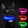 YFbrite LED Dog Collar XS Lightweight Cat Collar Light Comfortable Light Up Puppy Collars USB Rechargeable Adjustable Puppy Walking Safety Light Blue XS