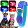 YFbrite LED Dog Collar XS Lightweight Cat Collar Light Comfortable Light Up Puppy Collars USB Rechargeable Adjustable Puppy Walking Safety Light Blue XS