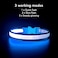YFbrite Light up Dog Collar USB Rechargeable LED Puppy Collar Super Bright Adjustable Glowing Dog Lights for Night Walking Blue Large