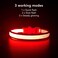 YFbrite Light up Dog Collar USB Rechargeable LED Puppy Collar Super Bright Adjustable Glowing Dog Lights for Night Walking Red Medium