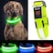 YFbrite Ultra Light Adjustable LED Dog Collar Light up Dog Collars Rechargeable Glowing in The Dark Collars Visiblity Safety for Small Medium Large Dogs Green XLarge