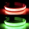 YFbrite Ultra Light Adjustable LED Dog Collar Light up Dog Collars Rechargeable Glowing in The Dark Collars Visiblity Safety for Small Medium Large Dogs Red Large
