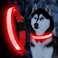 YFbrite Ultra Light Adjustable LED Dog Collar Light up Dog Collars Rechargeable Glowing in The Dark Collars Visiblity Safety for Small Medium Large Dogs Red Large