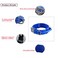 Yunleparks Tactical Dog Collar with Heavy Duty Metal Buckle and Control Handle for Medium Large Dogs TrainingBright Blue Large