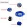 Yunleparks Tactical Dog Collar with Heavy Duty Metal Buckle and Control Handle for Medium Large Dogs TrainingBright Blue Large