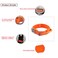 Yunleparks Tactical Dog Collar with Heavy Duty Metal Buckle and Control Handle for Medium Large Dogs TrainingOrange XLarge