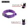 Yunleparks Tactical Dog Collar with Heavy Duty Metal Buckle and Control Handle for Medium Large Dogs TrainingPurple Medium