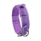 Yunleparks Tactical Dog Collar with Heavy Duty Metal Buckle and Control Handle for Medium Large Dogs TrainingPurple Medium