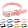 ZALER Waterproof Dog Collar Adjustable Odor Proof Dog Collars Easy to Clean Soft Comfortable Pet Collars for Large Medium Small Dogs Pink MLength114154 Width075