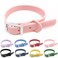 ZALER Waterproof Dog Collar Adjustable Odor Proof Dog Collars Easy to Clean Soft Comfortable Pet Collars for Large Medium Small Dogs Pink MLength114154 Width075