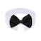 ZTON Handcrafted Adjustable Formal Pet Bowtie Collar Neck Tie for Dogs Cats L Black