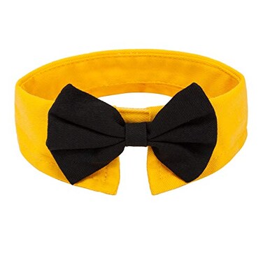 ZTON Handcrafted Adjustable Formal Pet Bowtie Collar Neck Tie for Dogs Cats S Black 1