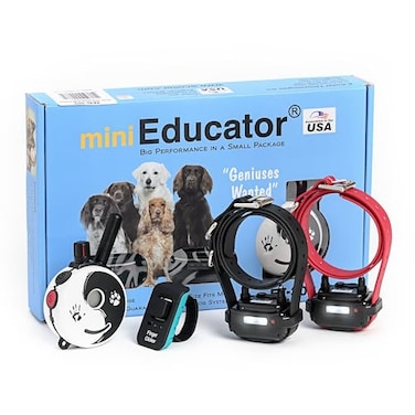 Educator ECollar Dog Training Collar Rechargeable Remote Finger Clicker for Small to Medium Dogs Humane Tapping Stimulation 100 Levels Tone Light 12 Mile 2 Dogs Zen