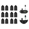 JIPIMON Dog Shock Collar Rubber Tips 12 pcs Training Collar Replacement Silicone Covers Fits Most Brands of Shock Collar 13mm