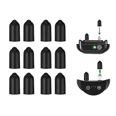 JIPIMON Dog Shock Collar Rubber Tips 12 pcs Training Collar Replacement Silicone Covers Fits Most Brands of Shock Collar 16mm
