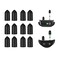 JIPIMON Dog Shock Collar Rubber Tips 12 pcs Training Collar Replacement Silicone Covers Fits Most Brands of Shock Collar 16mm