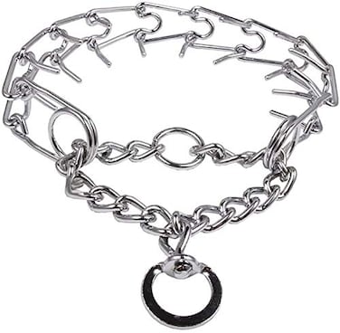 Darkyazi Durable Pinch Collar Stainless Steel Dog Adjustable Pet Training Collar for Medium Large Dogs XLarge Pack of 1 Silver