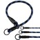 BRONZEDOG BronzeDog Rope Pro Training Dog Collar Braided No Pull Quick Release Round Lead Collars for Dogs Small Medium Large Puppy Blue S 177 Long