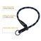BRONZEDOG BronzeDog Rope Pro Training Dog Collar Braided No Pull Quick Release Round Lead Collars for Dogs Small Medium Large Puppy Blue S 177 Long