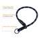 BRONZEDOG BronzeDog Rope Pro Training Dog Collar Braided No Pull Quick Release Round Lead Collars for Dogs Small Medium Large Puppy Blue S 177 Long