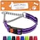 CollarDirect Martingale Dog Collar Heavy Duty Nylon Slip Collars for Small Medium Large Dogs Nylon Patterned Aquamarine L 1520