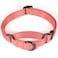 Cyclpet Premium Nylon Adjustable AntiEscape Martingale Dog CollarsDurableComfort and Silky Dog Collar with Hardware DRing for Large Dogs WalkingTrainingetcLiving Coral Large
