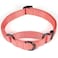 Cyclpet Premium Nylon Adjustable AntiEscape Martingale Dog CollarsDurableComfort and Silky Dog Collar with Hardware DRing for Large Dogs WalkingTrainingetcLiving Coral Large