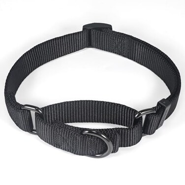 Cyclpet Premium Nylon Adjustable AntiEscape Martingale Dog CollarsHeavy Duty Metal Harware DRing for Large Active Dogs WalkingTrainingetcBlack Large