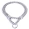 Cdipesp Dog Choker Collar Martingale Collar Training Double Row Chain Heavy Duty for Medium Large Dogs L20 Suitable for Neck 1518