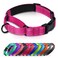 Erbine Martingale Collar for Dogs with Quick Release Buckle Reflective Soft Padded Escape Proof Adjustable Nylon Dog Collars for Training Daily Walking HotpinkS