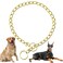 PSPORT Gold Choke Collar for Large Dogs Metal Slip Chain Collars Heavy Duty Training Martingale Collars for Small Medium Large Breed Pets L