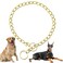 PSPORT Gold Choke Collar for Large Dogs Metal Slip Chain Collars Heavy Duty Training Martingale Collars for Small Medium Large Breed Pets L