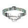 haoyueer Martingale Dog Collar Stainless Steel Chain No Pull Training Collar with Flower Design for Large Medium Small Dogs S Green