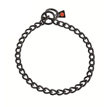 Herm Sprenger Black Stainless Steel Choke Dog Training Collar NoPull Slip Chain for Small Medium Large Dogs for Easy Control Show Chain Collar Made in Germany 3mm 22in 55cm