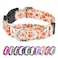 Hikiko Floral Dog Collar for Small Medium Large Dogs Adjustable Nylon Flower Martingale Collars with Quick Release Buckle Creamy NaturalM