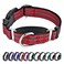 Hikiko Martingale Dog Collars Reflective Nylon Dog Collar with Quick Release Buckle Adjustable Training No Slip Dog Collar Small Red