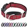 Hikiko Martingale Dog Collars Reflective Nylon Dog Collar with Quick Release Buckle Adjustable Training No Slip Dog Collar Small Red