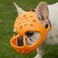 JYHY Short Snout Dog MuzzlesSoft Silicone Adjustable Breathable Bulldog Muzzle for Biting Chewing Barking TrainingIdeal for FlatFaced Dogs L Orange