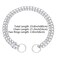 Mile High Life Dog Martingale Chain Collar Slip Choke Collar Metal Training Collar Double Triple Chain for Small Medium Large Dog Double ChainL20in55cmD30mm
