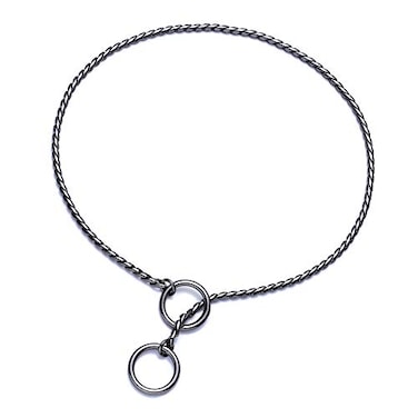 Mile High Life Dog Training Collar Curb Chain Collar Chrome Copper Slip Lead P Ring Collar Choke Collar 14in35cm30mm